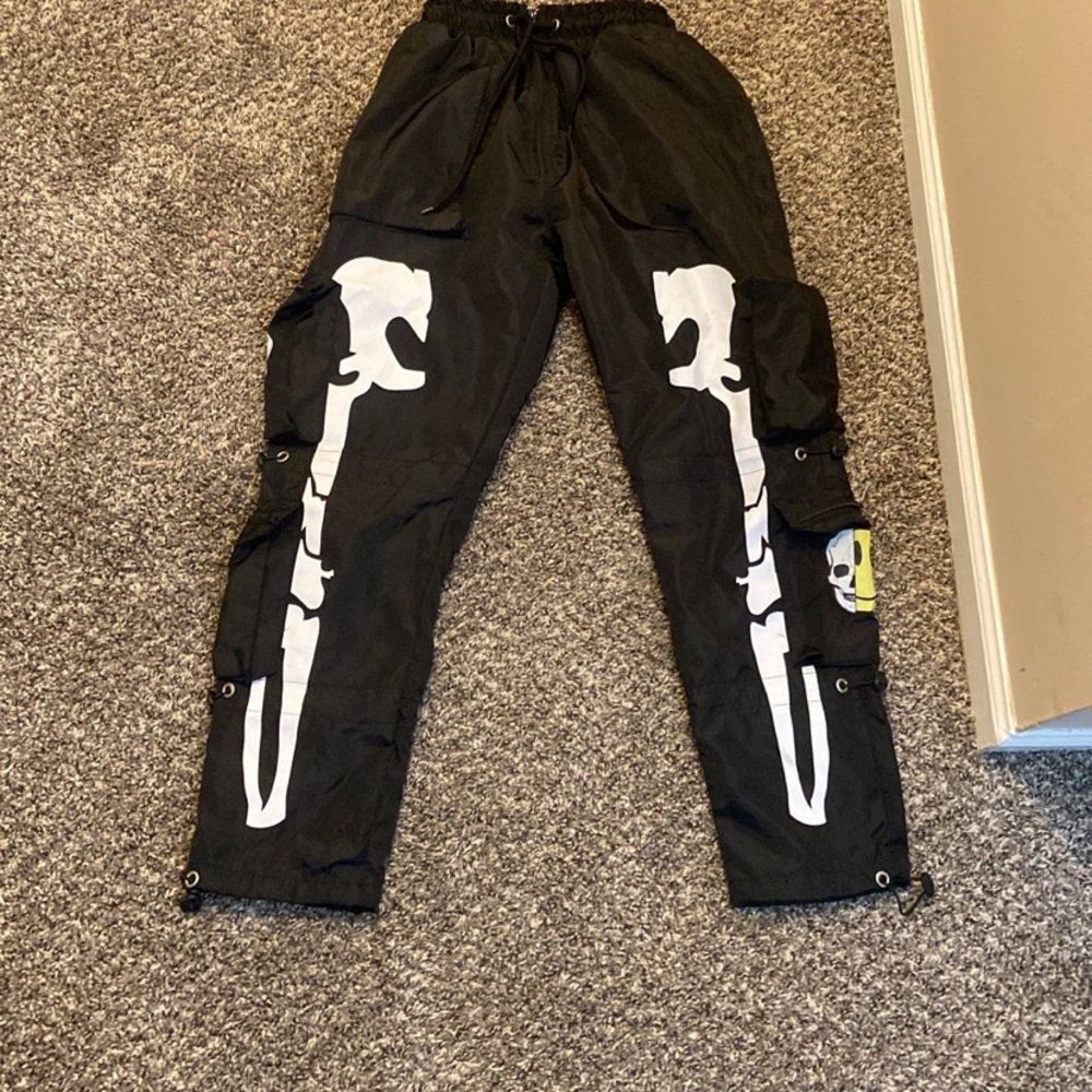 Skeleton baggy jogger pants